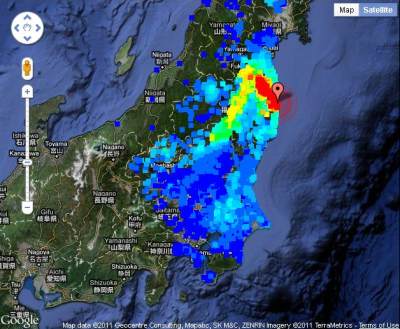 Official Government Radiation Readings In Japan - Radiation dose measured by MEXT and local governments at 1 or 0.5 meter height.